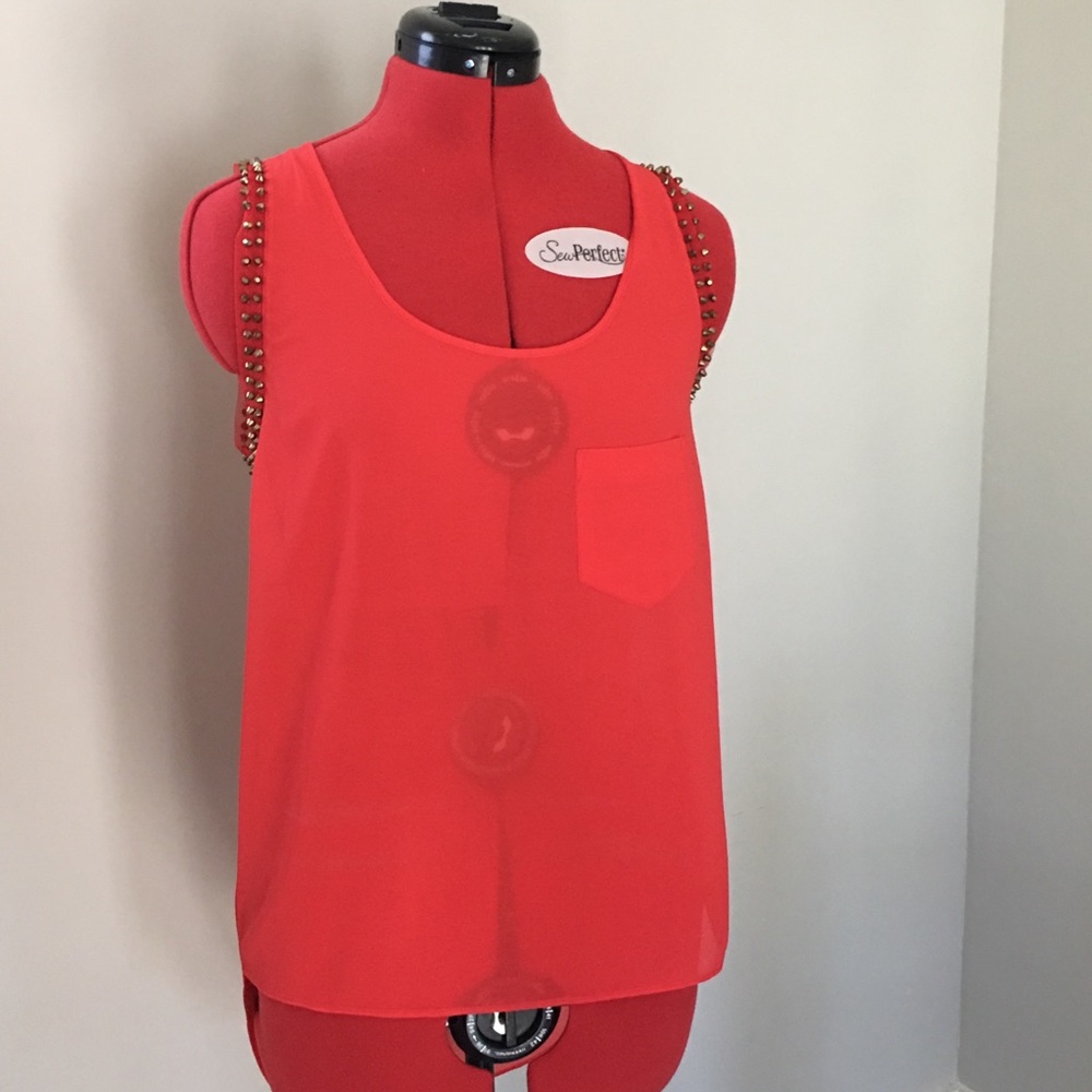 Red Studded Tank - Picture 4 of 7